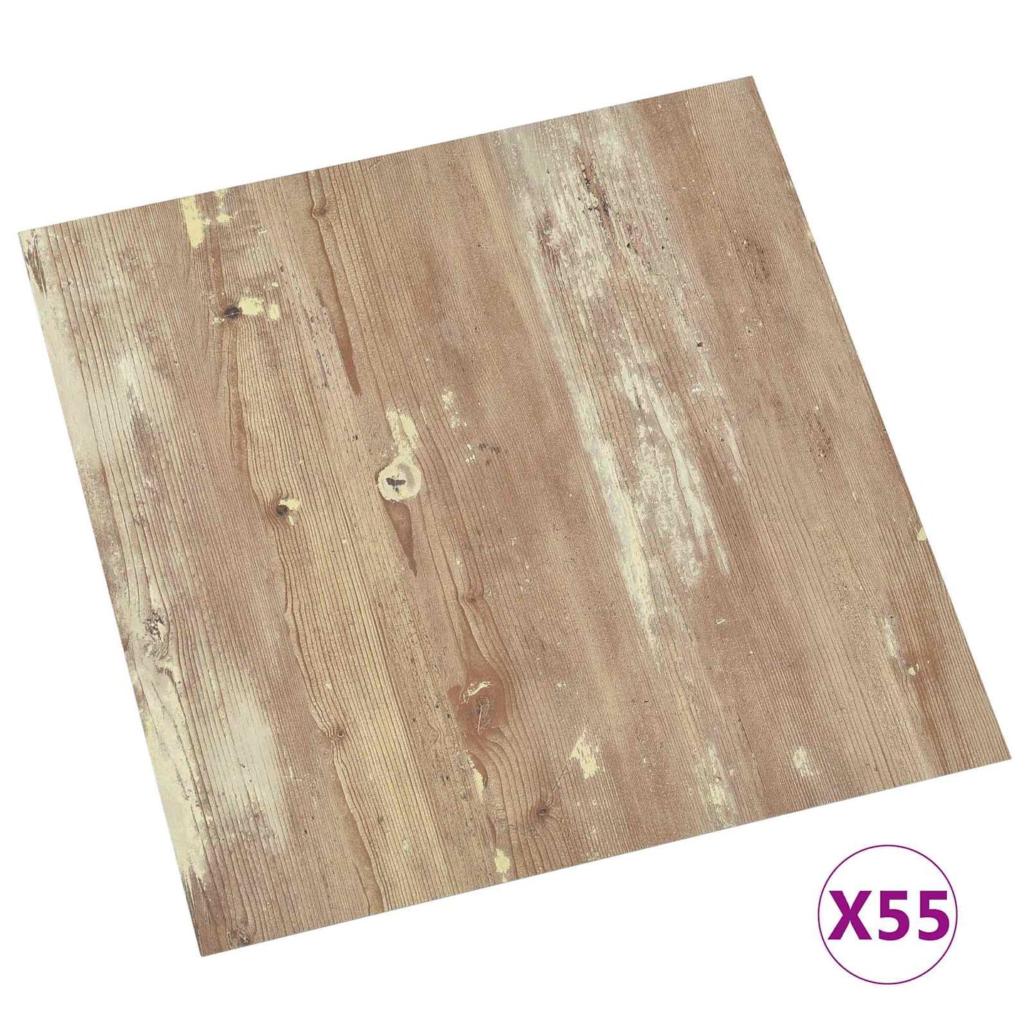 vidaXL Flooring Planks Cream and Light Brown 5.11 m² 55 pcs PVC 3