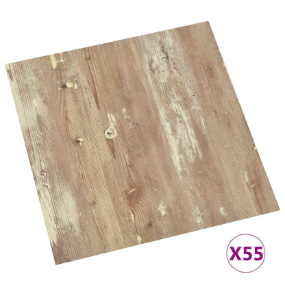 vidaXL Flooring Planks Cream and Light Brown 5.11 m² 55 pcs PVC 3