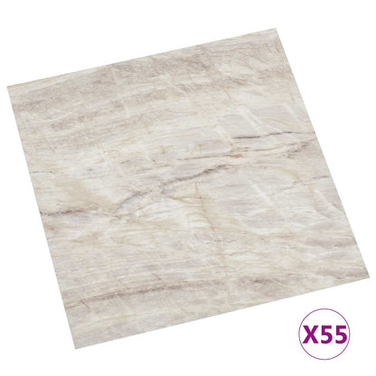 vidaXL Flooring Planks Brown and Beige 5.11 m² 55 pcs PVC 3