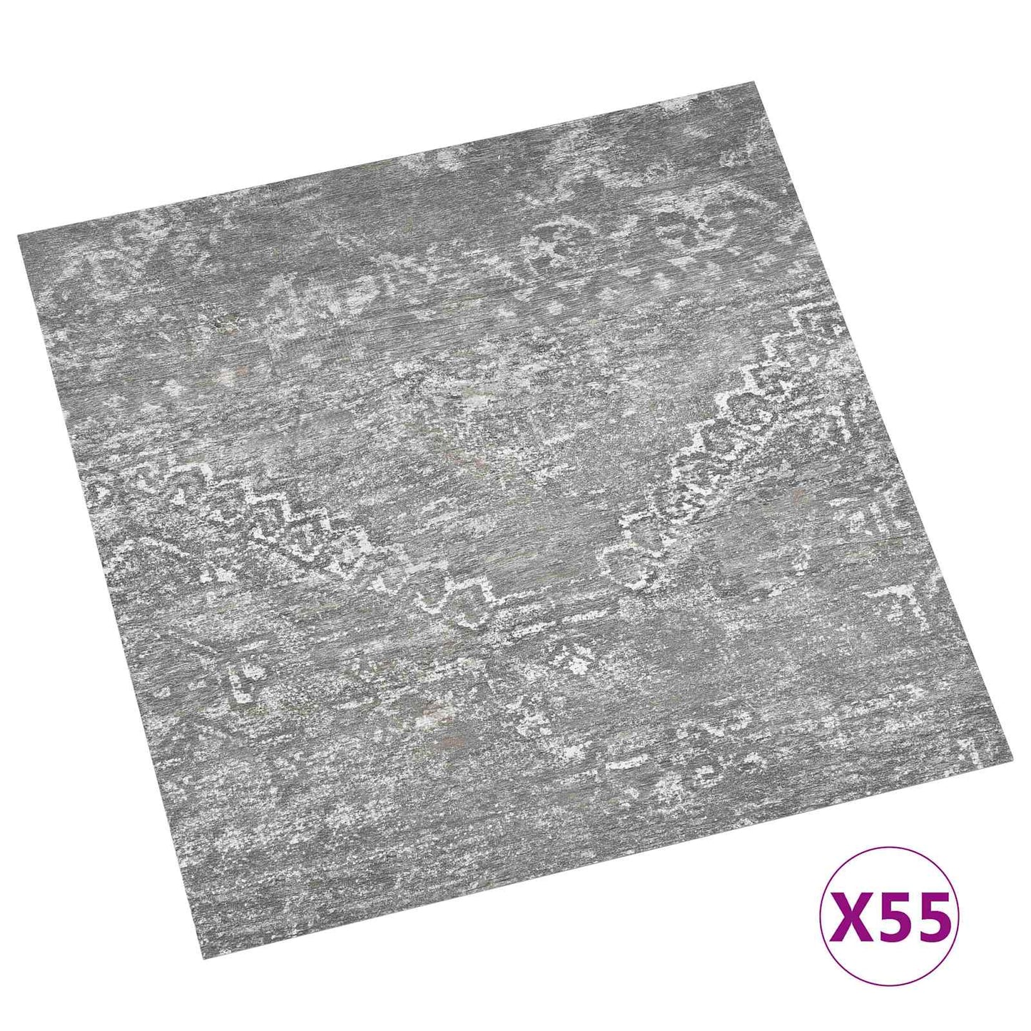 vidaXL Flooring Planks Concrete Grey 5.11 m² 55 pcs PVC 3