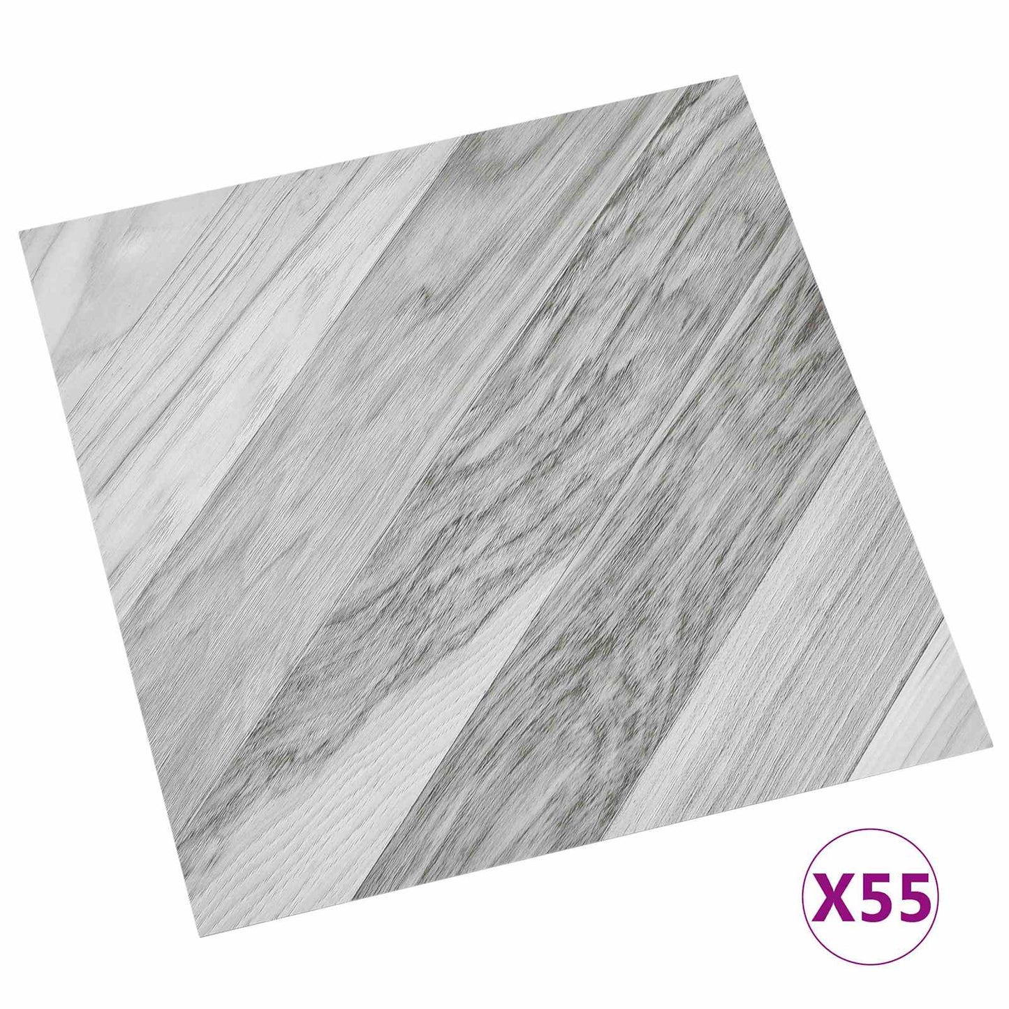 vidaXL Flooring Planks Grey 5.11 m² 55 pcs PVC 3