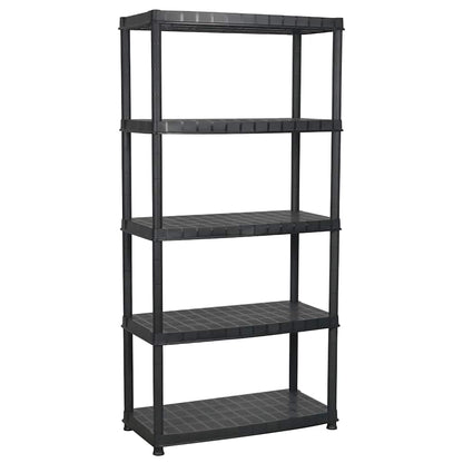 vidaXL Storage Shelf 5-Tier Black 85x40x185 cm Plastic 2