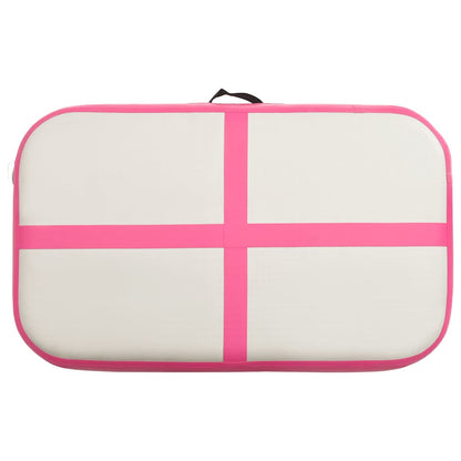 vidaXL Inflatable Gymnastics Mat with Pump 60x100x10 cm PVC Pink 5