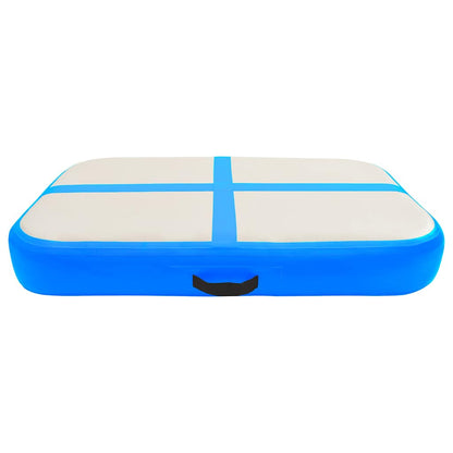 vidaXL Inflatable Gymnastics Mat with Pump 60x100x10 cm PVC Blue 4