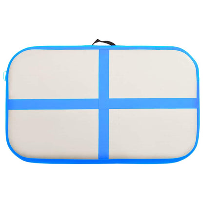 vidaXL Inflatable Gymnastics Mat with Pump 60x100x10 cm PVC Blue 5