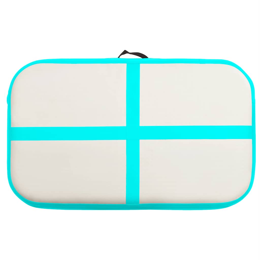 vidaXL Inflatable Gymnastics Mat with Pump 60x100x10 cm PVC Green 5
