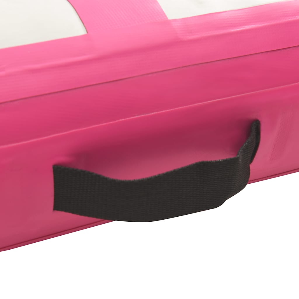 vidaXL Inflatable Gymnastics Mat with Pump 60x100x15 cm PVC Pink 5