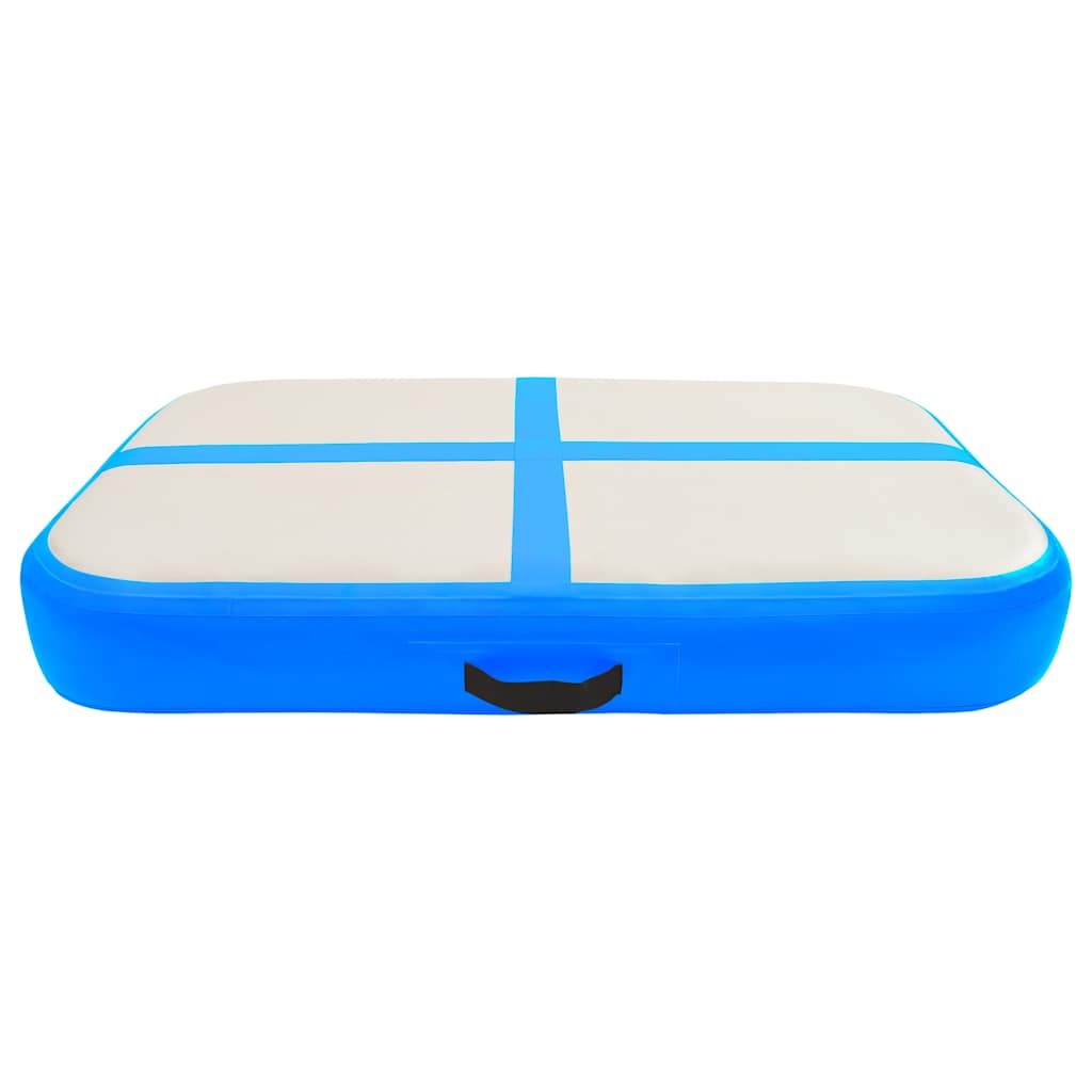 vidaXL Inflatable Gymnastics Mat with Pump 60x100x15 cm PVC Blue 3