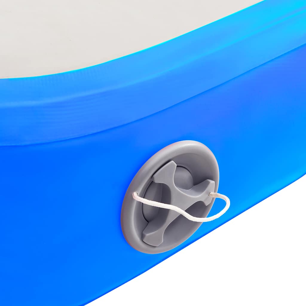 vidaXL Inflatable Gymnastics Mat with Pump 60x100x15 cm PVC Blue 6
