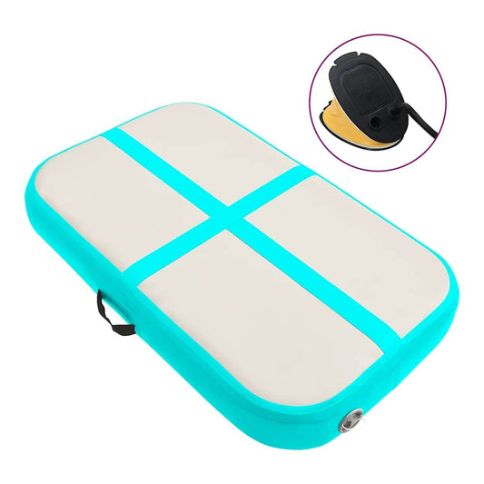 Inflatable Gymnastics Mat with Pump PVC Green