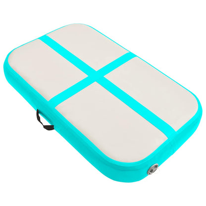 vidaXL Inflatable Gymnastics Mat with Pump 60x100x15 cm PVC Green 2