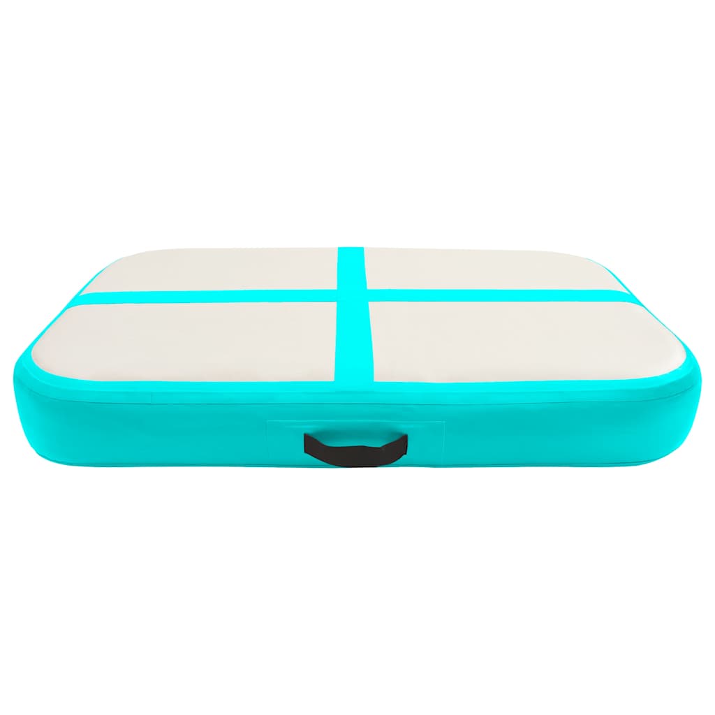 vidaXL Inflatable Gymnastics Mat with Pump 60x100x15 cm PVC Green 3