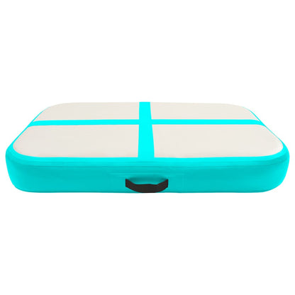vidaXL Inflatable Gymnastics Mat with Pump 60x100x15 cm PVC Green 3