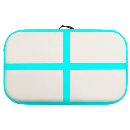 vidaXL Inflatable Gymnastics Mat with Pump 60x100x15 cm PVC Green 4