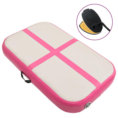 vidaXL Inflatable Gymnastics Mat with Pump 60x100x20 cm PVC Pink 1