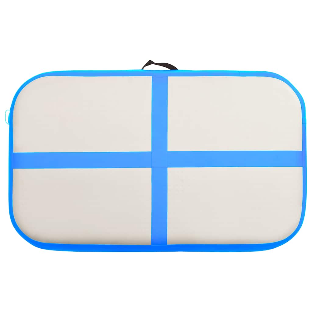 vidaXL Inflatable Gymnastics Mat with Pump 60x100x20 cm PVC Blue 4