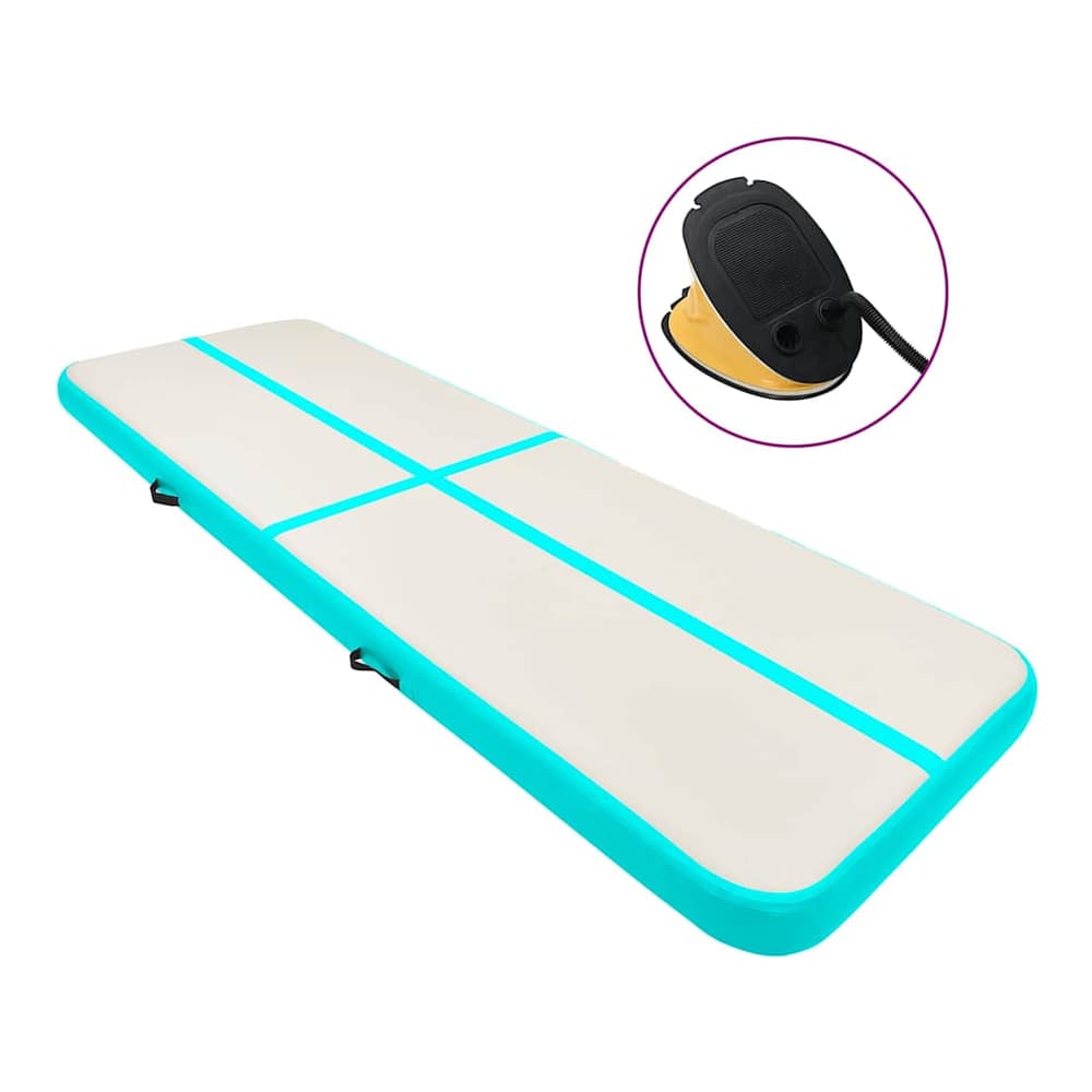 Inflatable Gymnastics Mat with Pump PVC Green