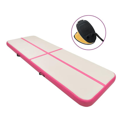 Inflatable Gymnastics Mat with Pump PVC Pink