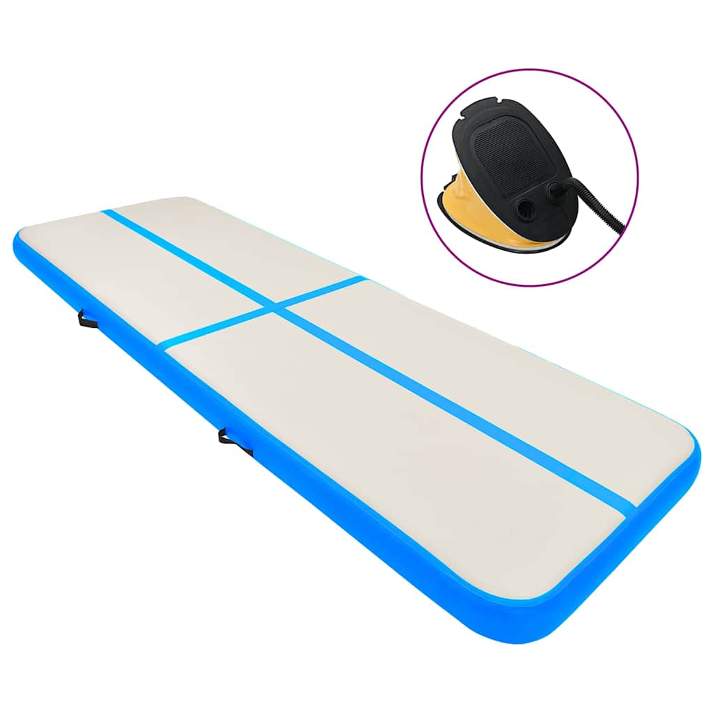 Inflatable Gymnastics Mat with Pump PVC Blue