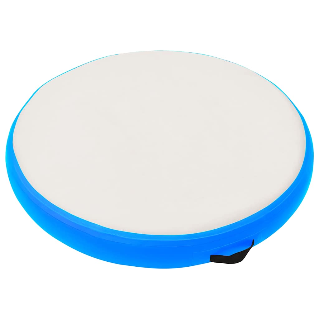 Inflatable Gymnastic Mat with Pump PVC Pink Blue and grey