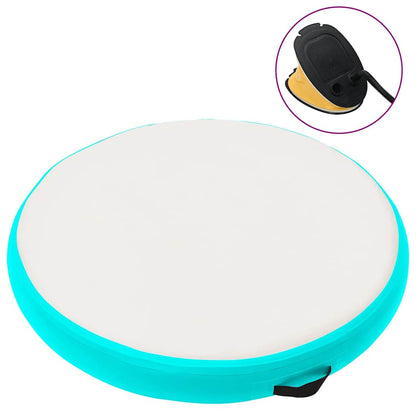 vidaXL Inflatable Gymnastic Mat with Pump 100x100x10 cm PVC Green 1