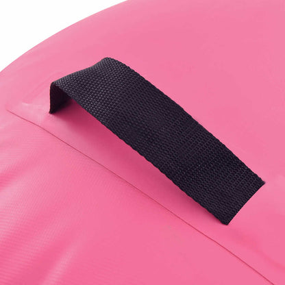 vidaXL Inflatable Gymnastic Roll with Pump 100x60 cm PVC Pink 5