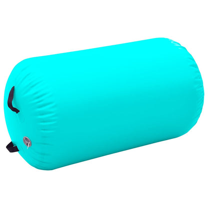 vidaXL Inflatable Gymnastic Roll with Pump 100x60 cm PVC Green 2
