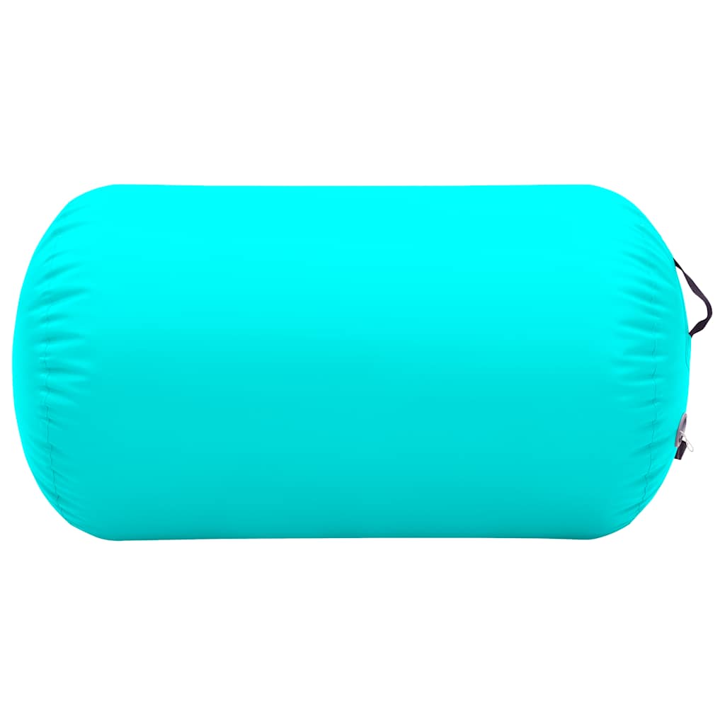 vidaXL Inflatable Gymnastic Roll with Pump 100x60 cm PVC Green 3