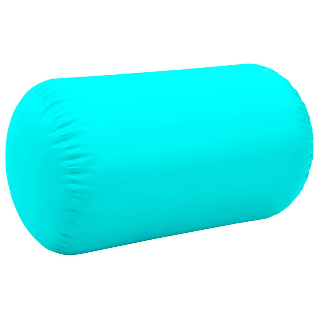vidaXL Inflatable Gymnastic Roll with Pump 100x60 cm PVC Green 4