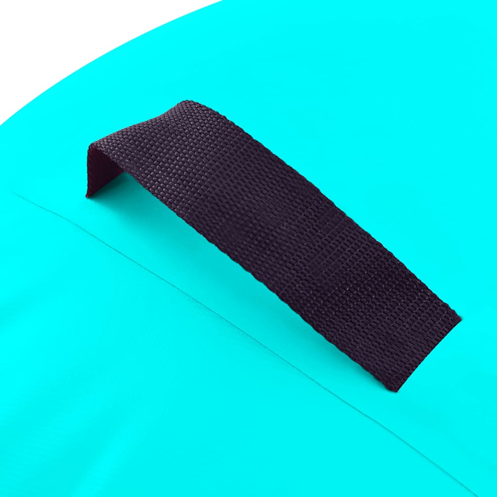 vidaXL Inflatable Gymnastic Roll with Pump 100x60 cm PVC Green 6