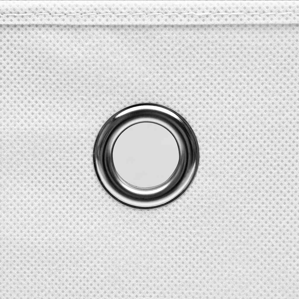 vidaXL Storage Box |  Set of 10 | White | Non-woven Fabric | Medium | Foldable 5