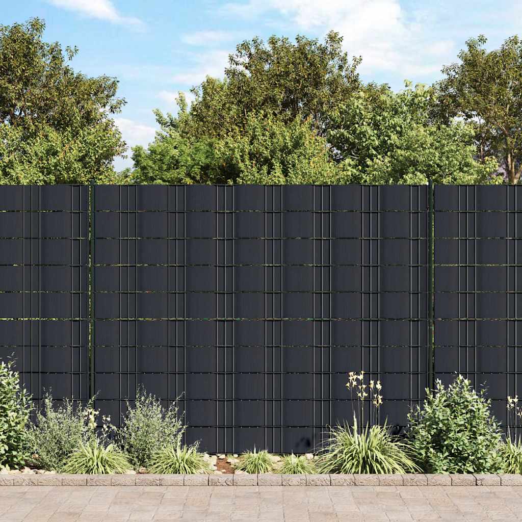 vidaXL Privacy Strips PVC 140x0.19 m Matte Dark Grey 1