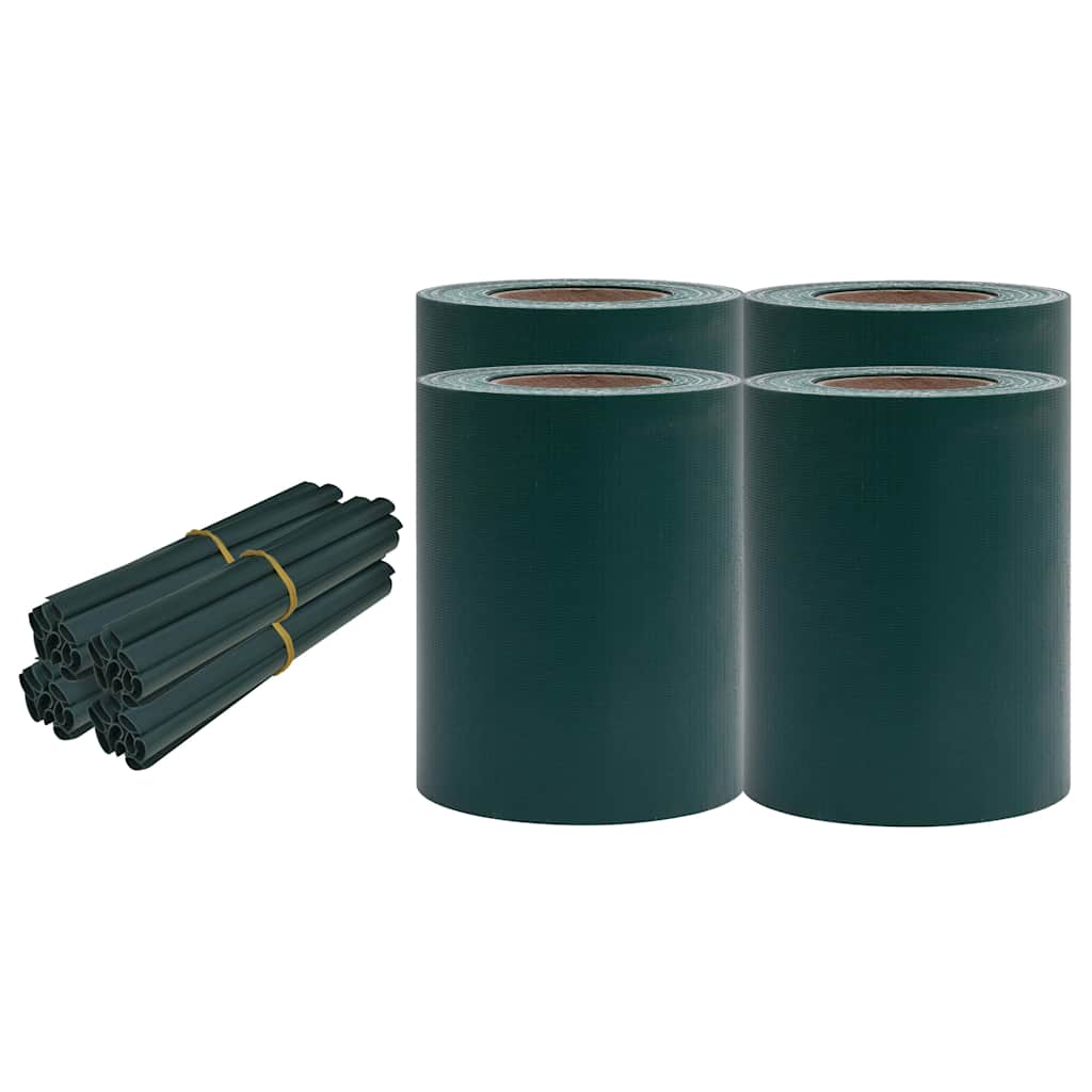 vidaXL Privacy Strips PVC 140x0.19 m Matte Green 2