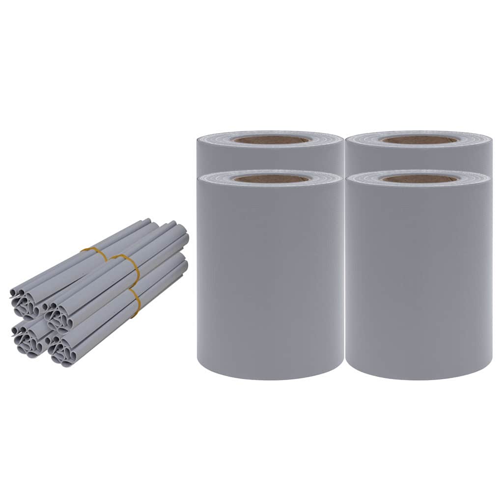 vidaXL Privacy Strips PVC 140x0.19 m Matte Light Grey 2