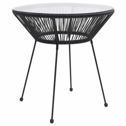 vidaXL Garden Dining Table | Black, Transparent 1