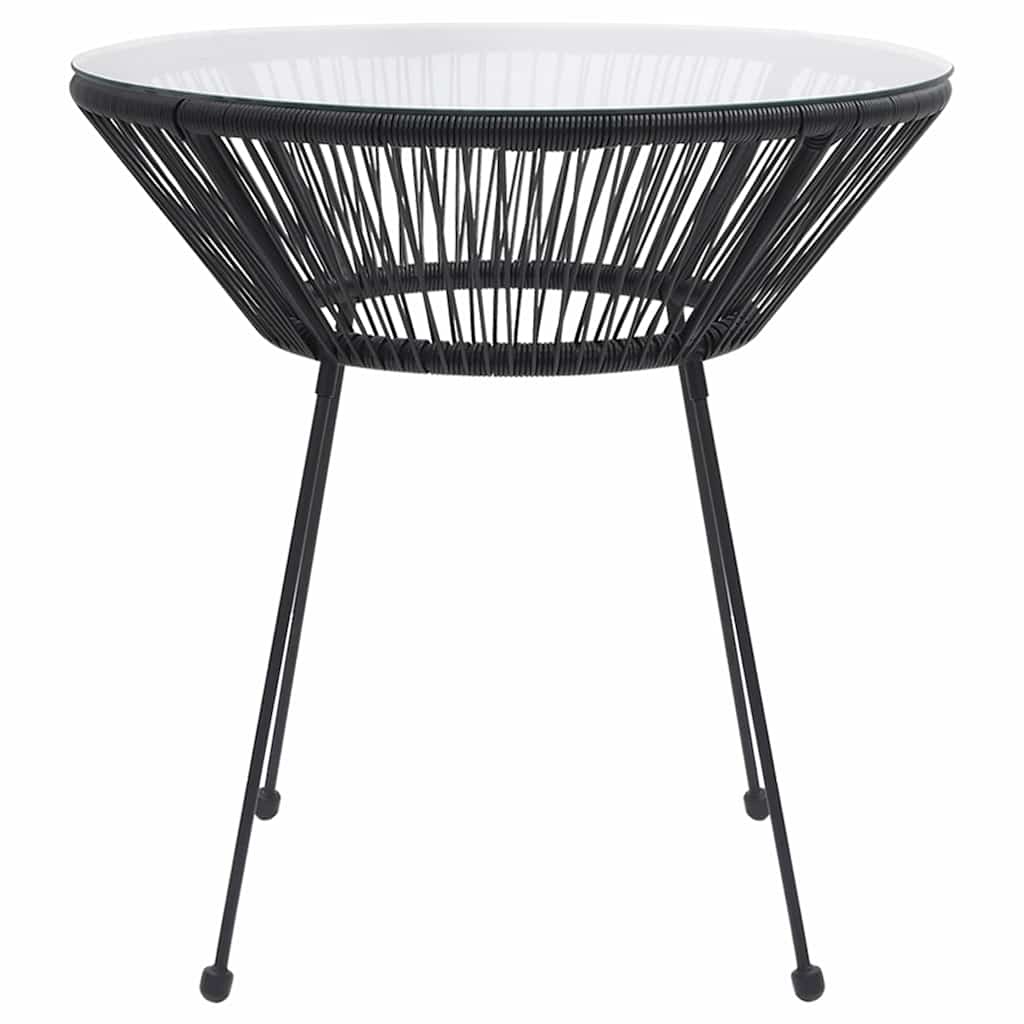 vidaXL Garden Dining Table | Black, Transparent 2