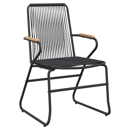 vidaXL Garden Chairs 2 pcs Black 58x59x85.5 cm PVC Rattan 3