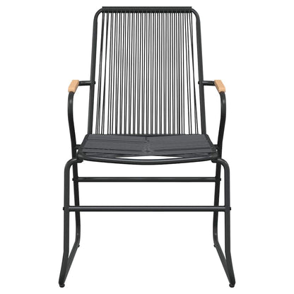 vidaXL Garden Chairs 2 pcs Black 58x59x85.5 cm PVC Rattan 4