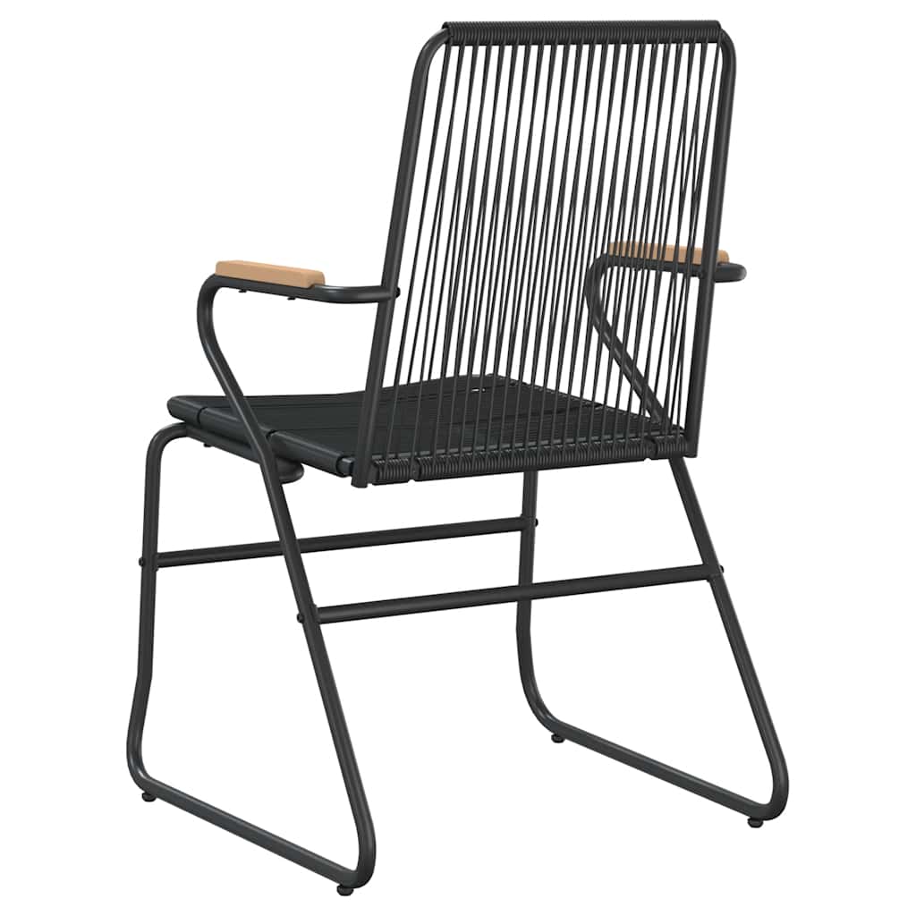 vidaXL Garden Chairs 2 pcs Black 58x59x85.5 cm PVC Rattan 6