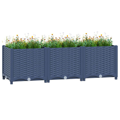 310403 vidaXL Raised Bed 120x40x38 cm Polypropylene 1