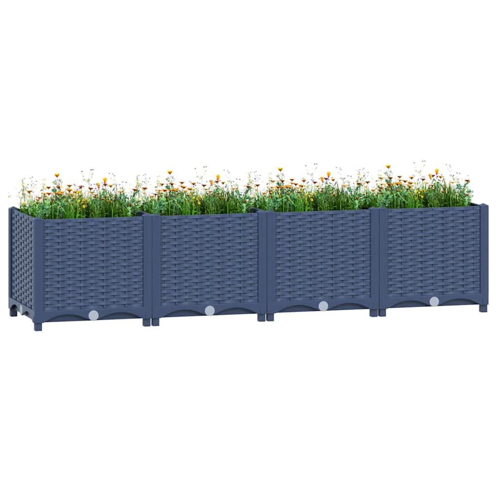 310404 vidaXL Raised Bed 160x40x38 cm Polypropylene 1