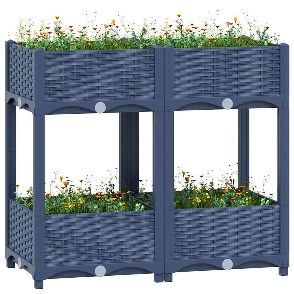 310406 vidaXL Raised Bed 80x40x71 cm Polypropylene 1