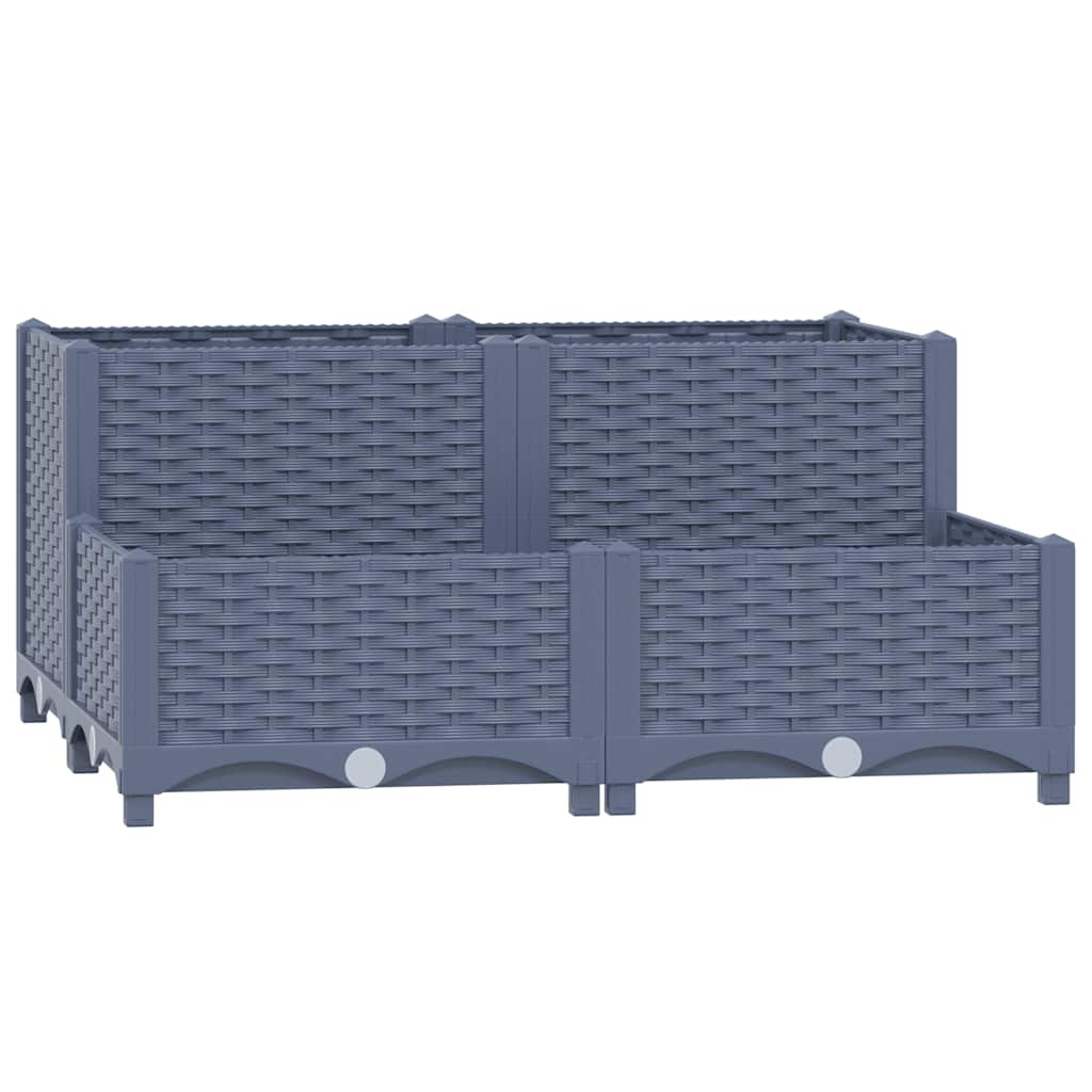 310409 vidaXL Raised Bed 80x80x38 cm Polypropylene 2