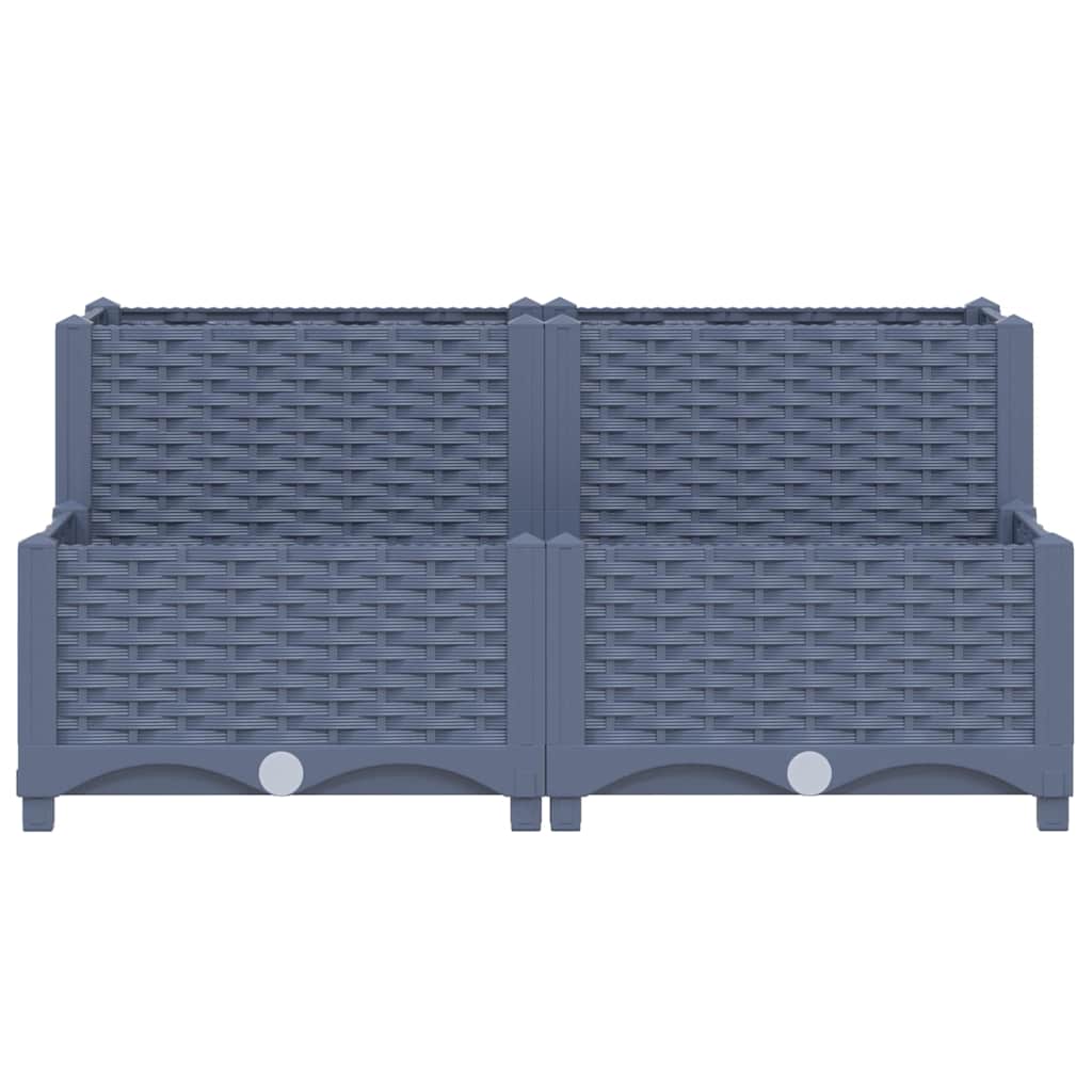 310409 vidaXL Raised Bed 80x80x38 cm Polypropylene 3