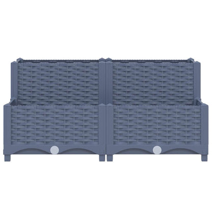 310409 vidaXL Raised Bed 80x80x38 cm Polypropylene 3