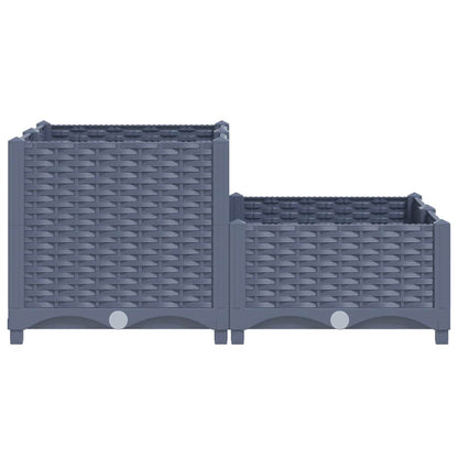 310409 vidaXL Raised Bed 80x80x38 cm Polypropylene 4