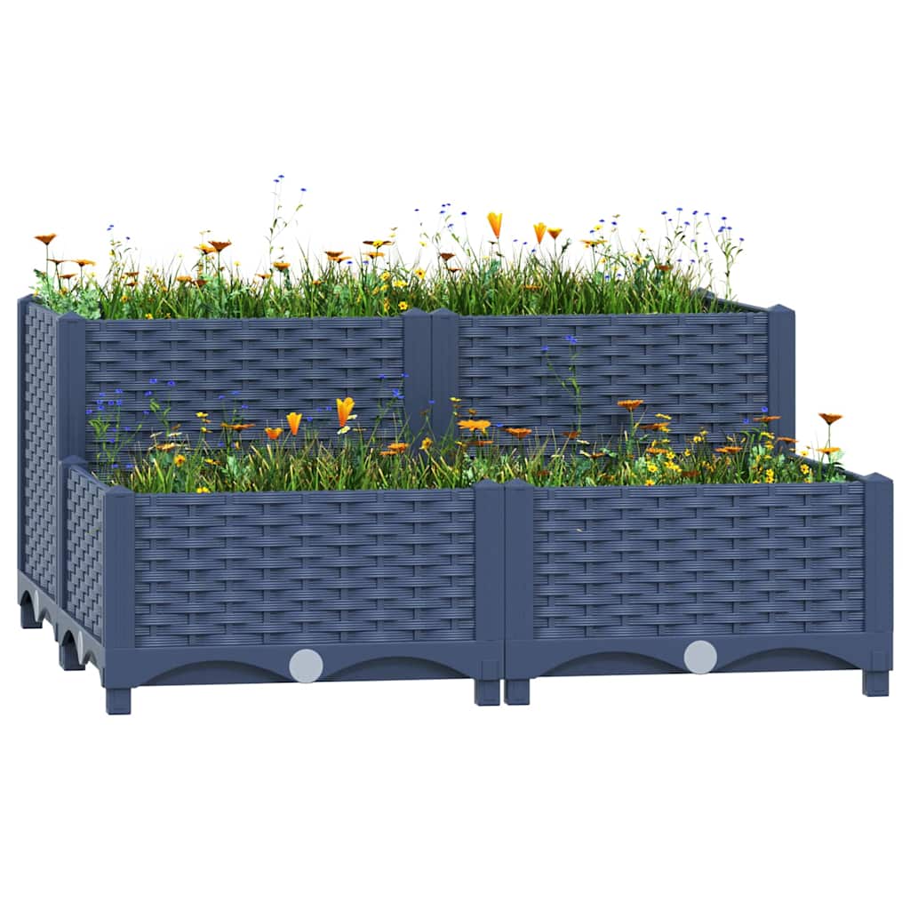 310409 vidaXL Raised Bed 80x80x38 cm Polypropylene 1