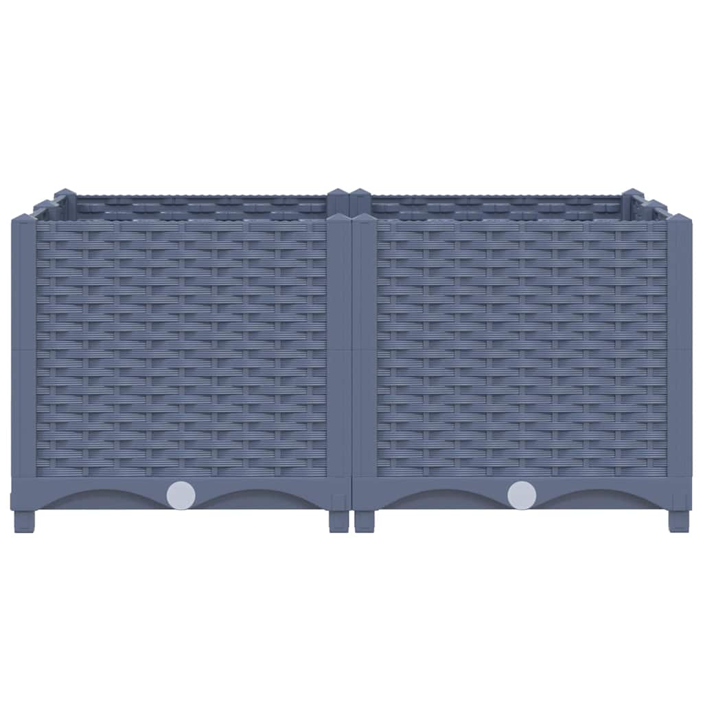 310411 vidaXL Raised Bed 80x80x38 cm Polypropylene 3