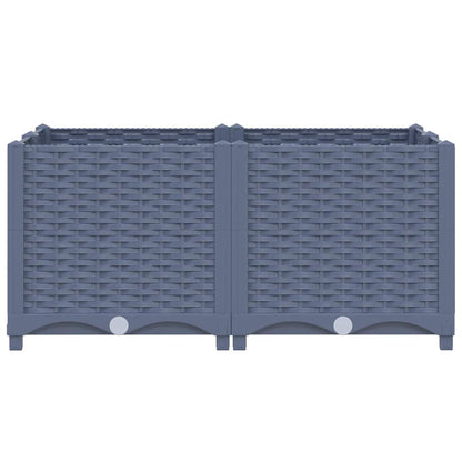 310411 vidaXL Raised Bed 80x80x38 cm Polypropylene 3