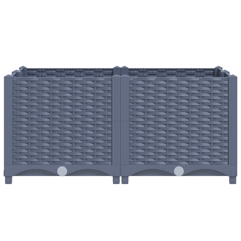 310411 vidaXL Raised Bed 80x80x38 cm Polypropylene 4